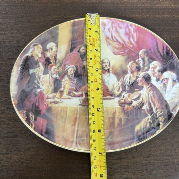 The Vatican Library Collection The Last Supper Oval Plate Religious Collectible - Picture 9 of 11